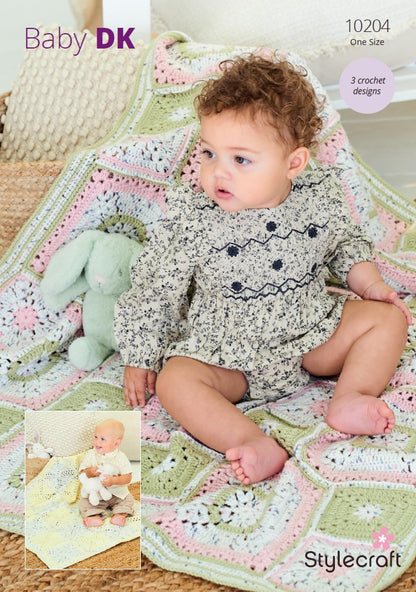 Stylecraft Crochet Pattern 10204 - Blankets in Stylecraft Bambino Dotty DK _Stylecraft Bambino DK