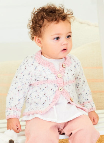 Stylecraft Knitting Pattern 10020 - Cardigan and Tank Top in Stylecraft Bambino Dotty_Stylecraft Bambino DK Design 2