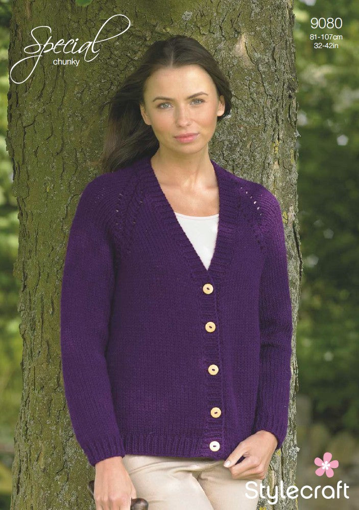 Knitting Pattern 9080 Sweater Special Chunky