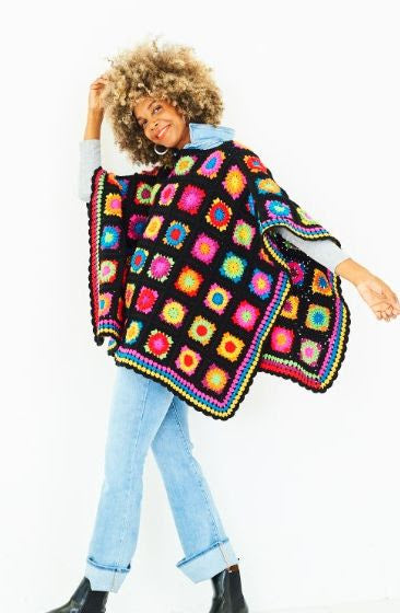 Spring Poncho Crochet Make Along Special DK Kit Festival Colourway Kit