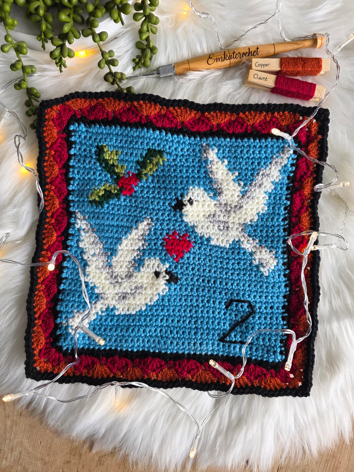 Stylecraft 12 Days of Christmas Blanket Crochet-Along (CAL) Joyful Colourway - Official 2026 Christmas Crochet Along Designed by Helen Smith (EmKat Crochet) (Copy)