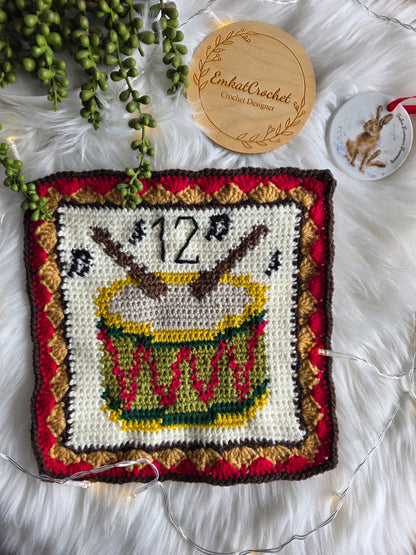 Stylecraft 12 Days of Christmas Blanket Crochet-Along (CAL) Traditional Colourway - Official 2026 Christmas Crochet Along Designed by Helen Smith (EmKat Crochet)