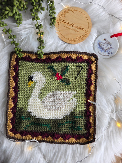 Stylecraft 12 Days of Christmas Blanket Crochet-Along (CAL) Traditional Colourway - Official 2026 Christmas Crochet Along Designed by Helen Smith (EmKat Crochet)