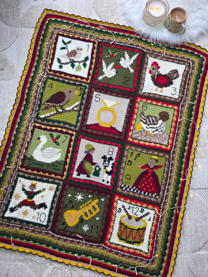 Stylecraft 12 Days of Christmas Blanket Crochet-Along (CAL) Traditional Colourway - Official 2026 Christmas Crochet Along Designed by Helen Smith (EmKat Crochet)